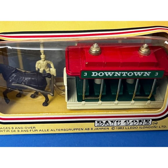 Vintage LLEDO Diecast HORSE DRAWN OMNIBUS W/ FIGURES DOWNTOWN DGI-005 - Picture 3 of 9